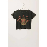 Graphic Tee | Charcoal Peace Sign Lettuce Edge - Small