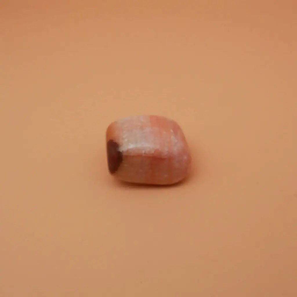 Peach Calcite Crystal Stone Tumbled - The Boho Depot