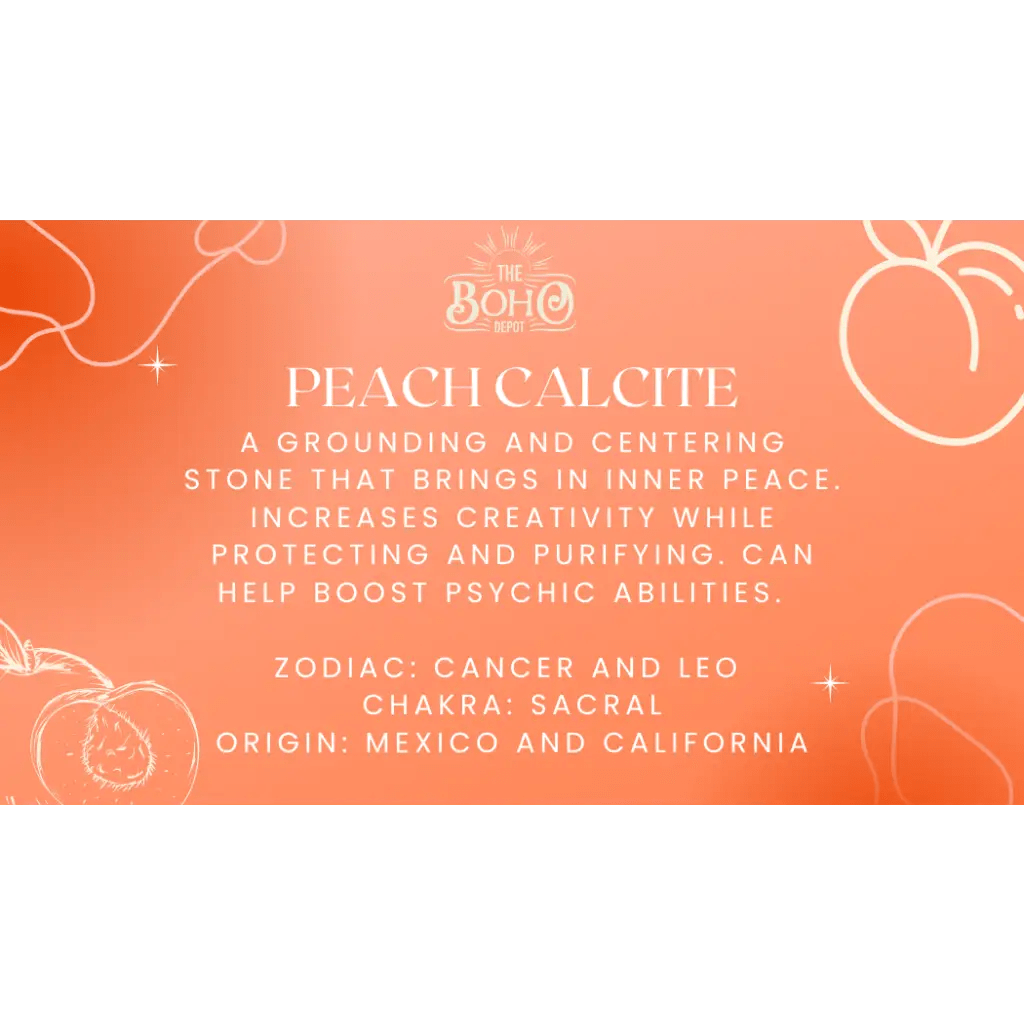 Peach Calcite Crystal Stone Tumbled - Crystals