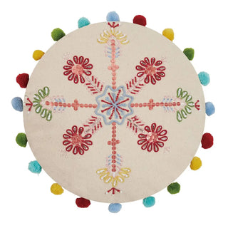 Peking Handicraft - Boho Holiday Snowflake Embroidered