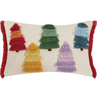 Peking Handicraft - Boho Holiday Tree Farm Embroidered