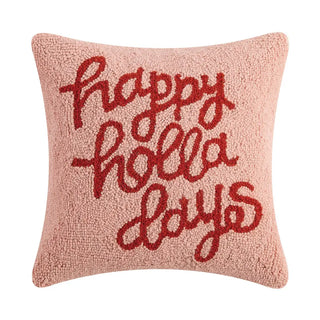 Peking Handicraft - Happy Holladays Hook Pillow by Ampersand