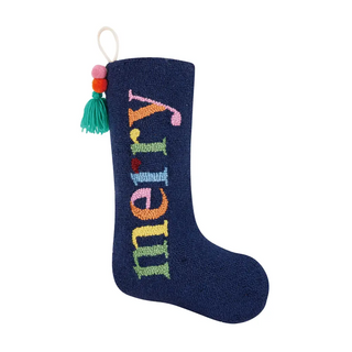 Peking Handicraft - Merry Stocking With Pom Tassel