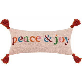 Peking Handicraft - Peace & Joy With Tassels Hook Pillow