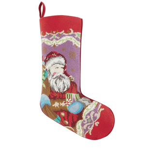 Peking Handicraft - Xmas Santa Needlepoint Embroidered