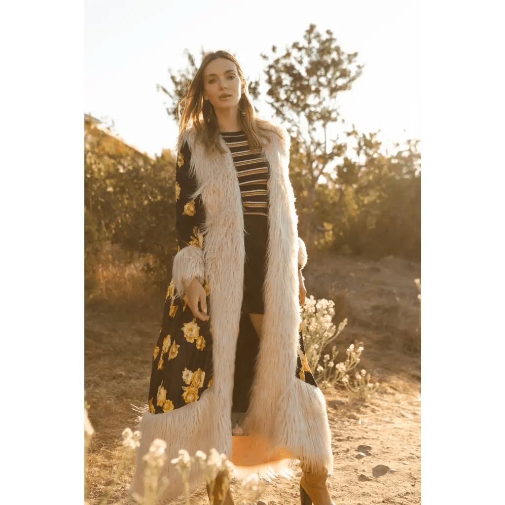 Penny Lane Faux Fur Jacket by Jennafer Grace - The Boho Depot