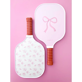 Pickleball Paddle - Coquette Pink Bow Floral