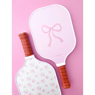 Pickleball Paddle - Coquette Pink Bow Floral