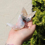 Set of pink agate butterfly carvings for chakra and energy work
