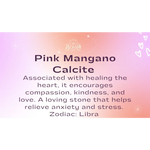 Pink Mangano Calcite Crystal Tumbled Stone - Crystals