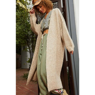 Oversized Open Front Cardigan