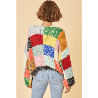 Rainbow Cardigan Oversized Sweater