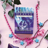 Pink pony charm necklace with turquoise stars on hot pink beads