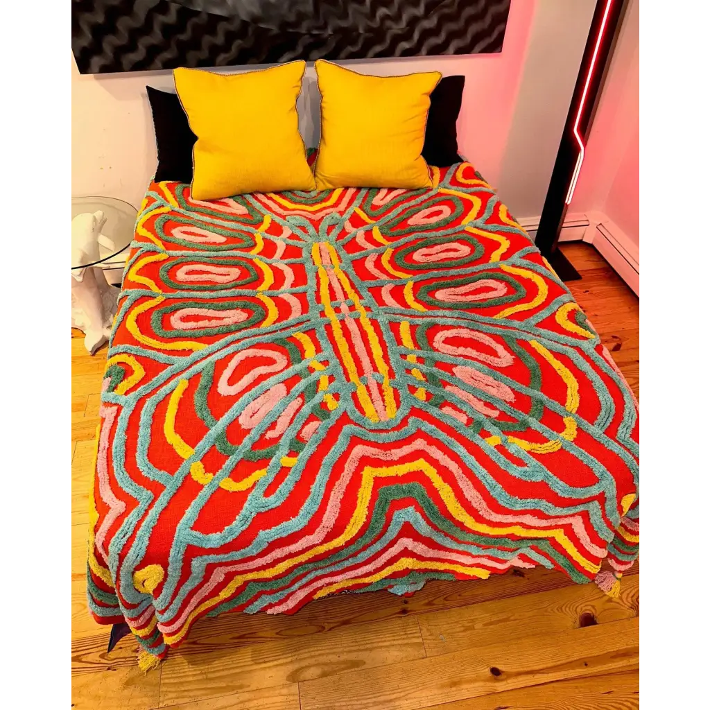 Chenille Tufted Bedspread - Butterfly