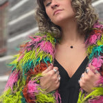 Multicolor Faux Fur Jacket

