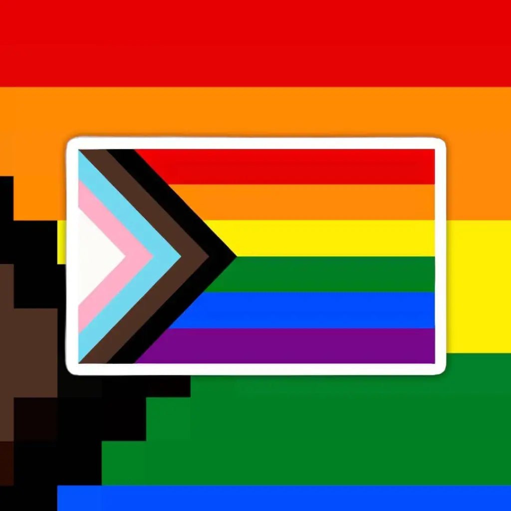 Pride Progress Flag Sticker - The Boho Depot