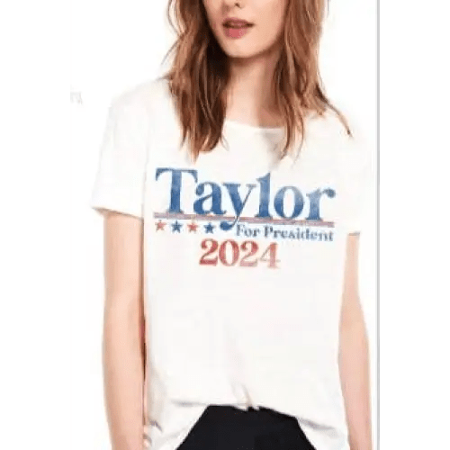 Taylor for President 2024 White T-Shirt - The Boho Depot