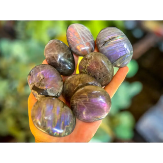 Purple Labradorite Crystal Palm