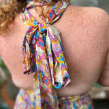 Bright and colorful boho jumpsuit for plus size women