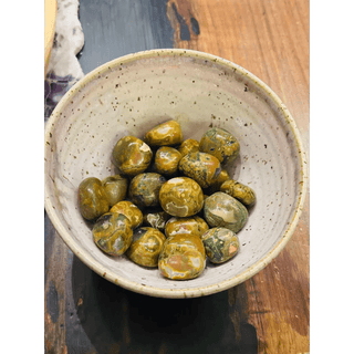 Rainforest Rhyolite Crystal Tumbled Stone