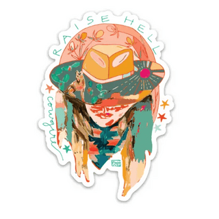 Raise Hell Cowgirl Western Colorful Sticker