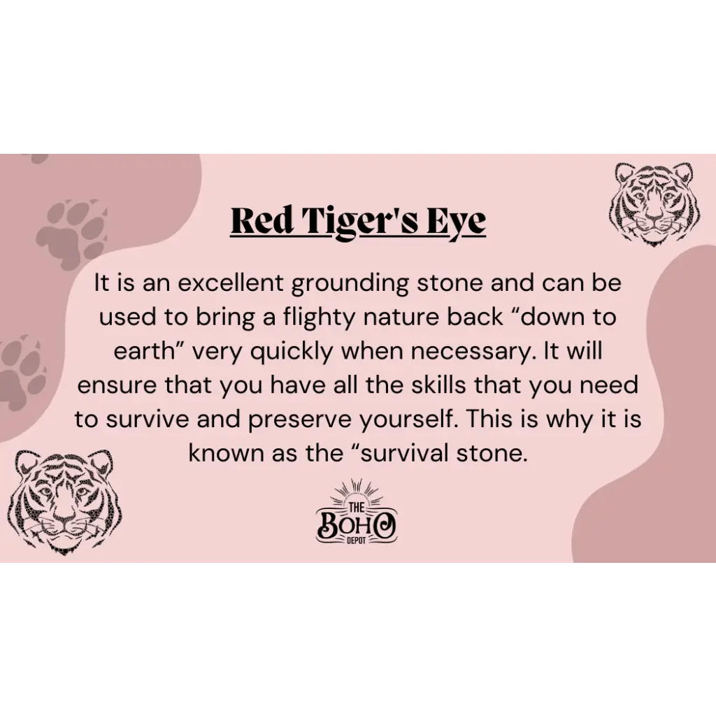 Red Tiger’s Eye Tumbled Stone