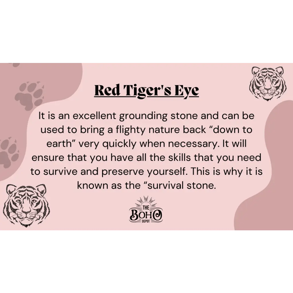 Red Tiger's Eye Tumbled Stone - The Boho Depot