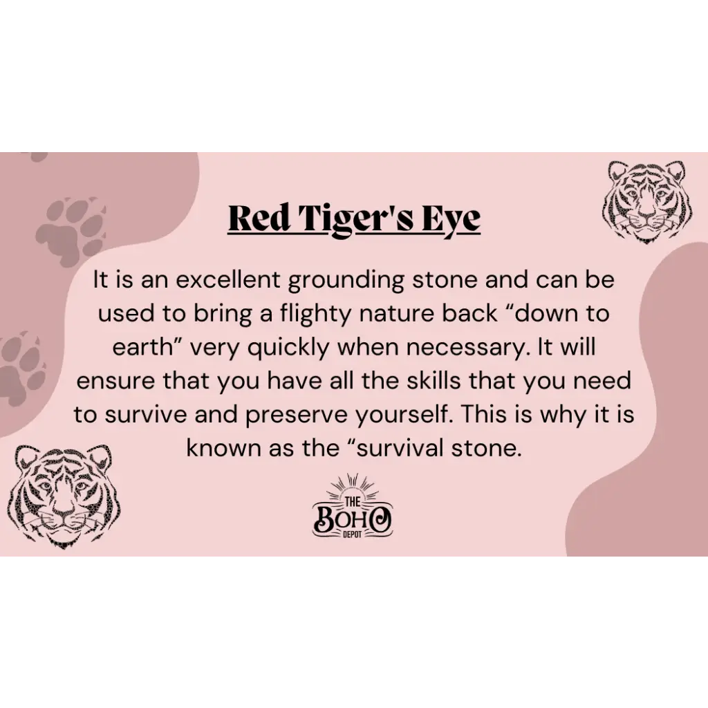 Red Tiger’s Eye Tumbled Stone