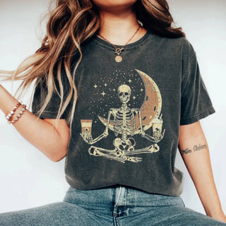 Vintage Inspired Coffee Skeleton Shirt