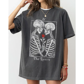 The Lovers Tarot Skeleton Shirt - Small