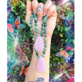 Rose Quartz & African Turquoise Necklace - Necklaces