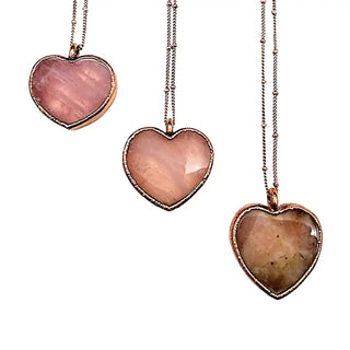 Rose Quartz Heart Necklace