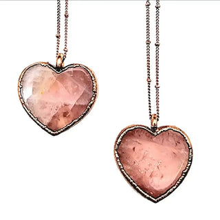 Rose Quartz Heart Necklace