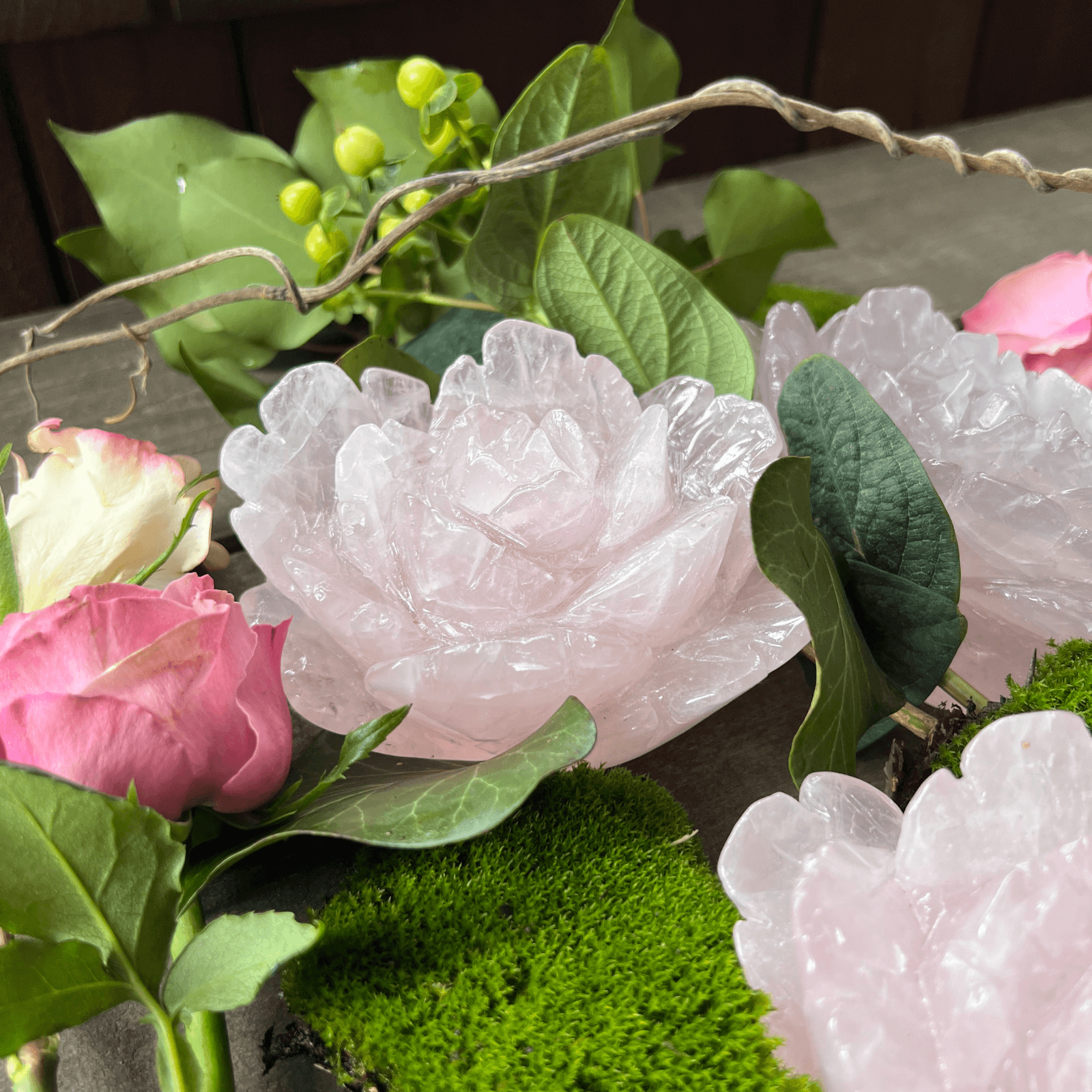 Rose quartz heart chakra crystal rose used for love, compassion and emotional balance