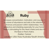 Ruby Crystal Tumbled Stone - Crystals