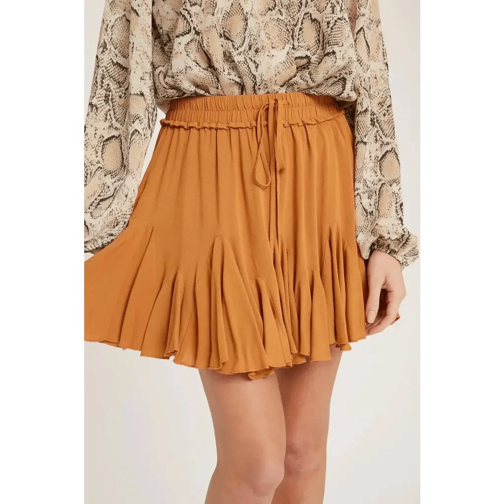 Ruffled Swing Mini Skirt - The Boho Depot