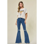 Denim Flared Bell Bottom Jeans