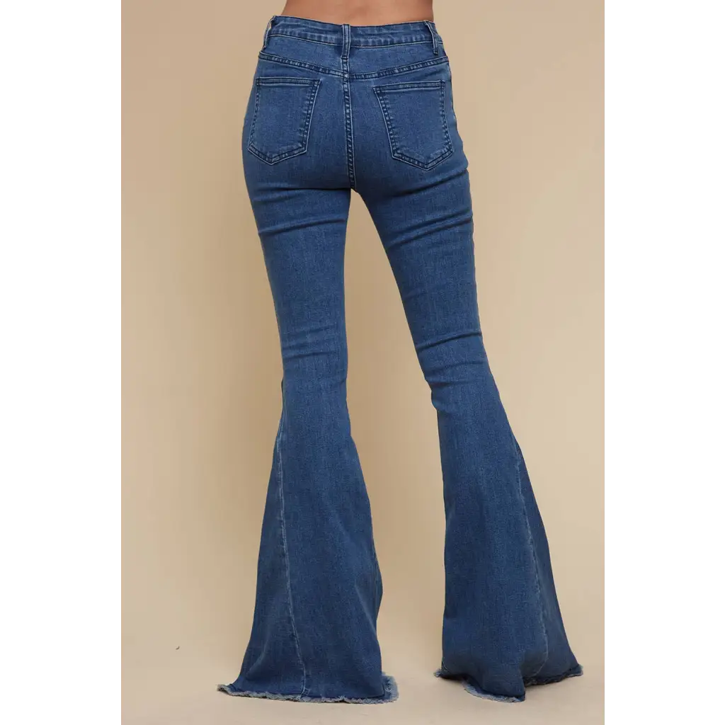 Denim Flared Bell Bottom Jeans