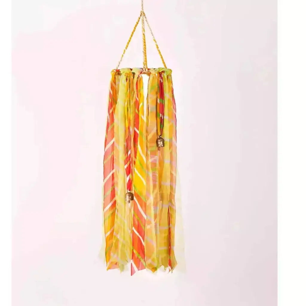 Sari & Song Upcycled Windsock with Copper Bells - Decor