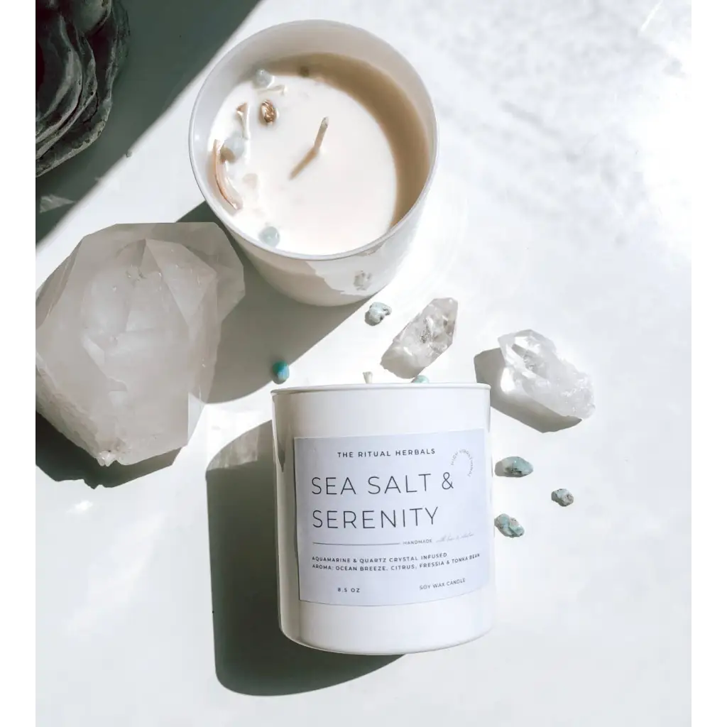 Sea Salt & Serenity Soy Wax Candle - Summer Scent
