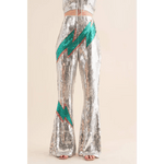 Sequin Flare Thunderbolt Disco Pants