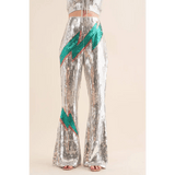 Sequin Flare Thunderbolt Disco Pants