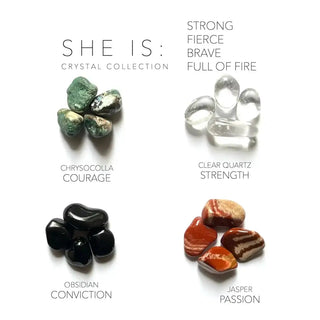 ’She Is: Strong Fierce Brave and Full of Fire’ Crystal Set