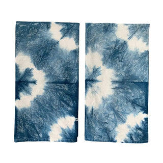 Shibori Tea Towel - Organic Cotton Indigo Dyed - Stars