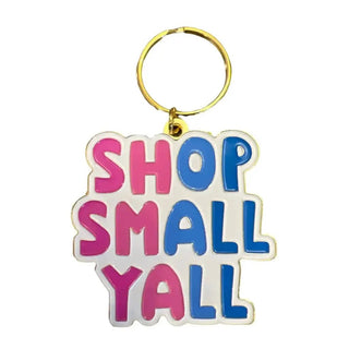 Shop Small Yall Gold Enamel Keychain