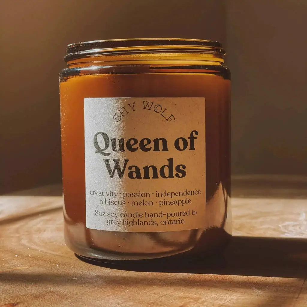 Shy Wolf Candles: The Tarot Collection - Queen of Wands