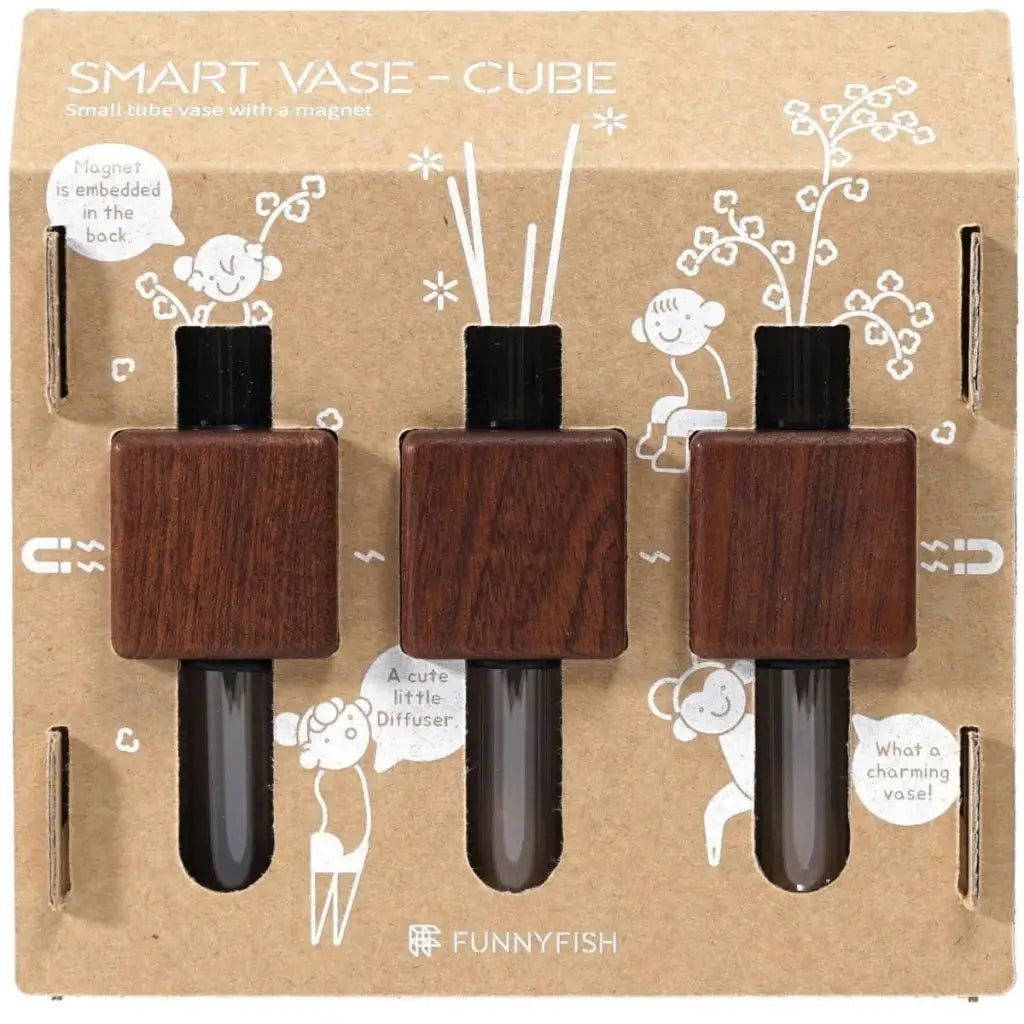 Smart Magnet Vase - Cubes (Dark set of 3)