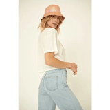 Speak Only with Love Vintage Cropped Graphic Tee
