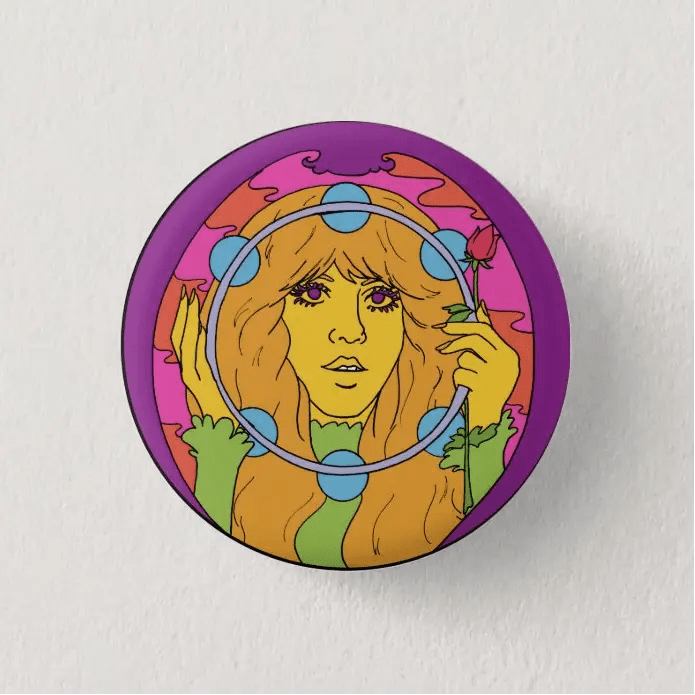 Stevie Nicks Button Fleetwood Mac - The Boho Depot