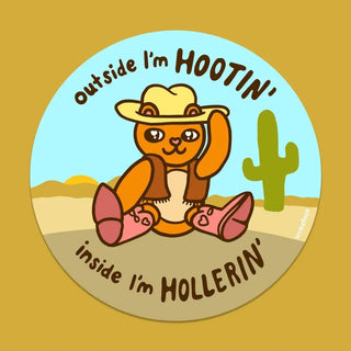 Sticker - Hootin’ Hollerin Cowboy Bear